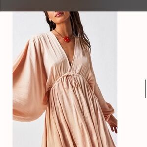 Free People Arzel cream mini dress